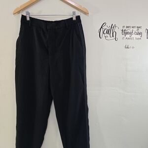 Zara Black Chinos with Side Stripe Detail